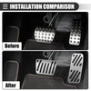 Jeep Cherokee (2014-2021) Black Silver Brake Accelerator Pedal Covers Set