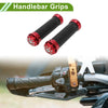 Motorcycle Handlebar Aluminum Rubber Red 7/8" 22mm Hand Grips Cover