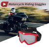 1 Pc Motorcycle Riding Goggles Red Frame Silver Tone Lens PC Cycling Sunglasses