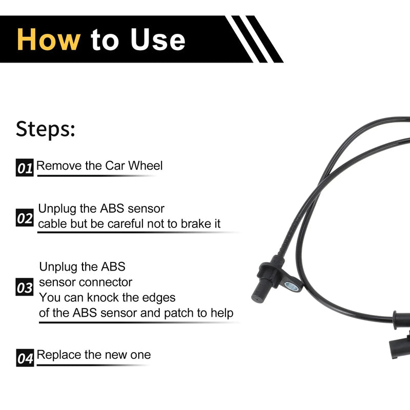 Mazda 323 (1990-2003) Front Right ABS Wheel Speed Sensor