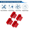 Ford Bronco (2021-2024) 4 Pcs Air Condition Outlet Vent Trim Cover Frame Red