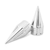 Harley Dyna Sportster 2 x Silver 29mm Front Axle Nut Covers (2004-2023)