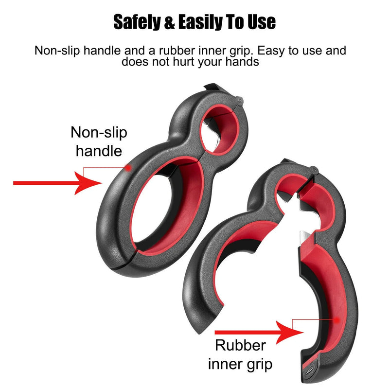 6 in 1 Bottle Can Jar Opener Manual Twist Off Gadget Multifunction Kitchen Tools