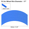 Make Model 16pcs Wheel Rim Sticker Reflective Stripe Blue