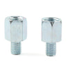 10mm to 8mm 2 x Motorcycle Rear View Mirror Adapter Bolts (Fits Most Models)
