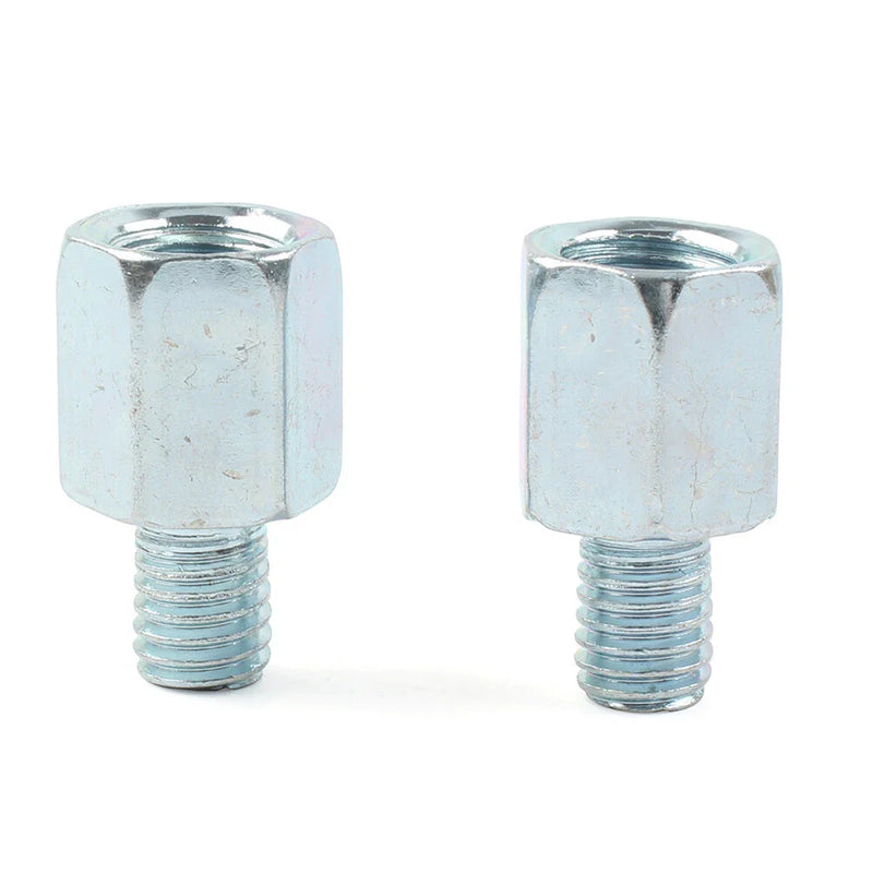 10mm to 8mm 2 x Motorcycle Rear View Mirror Adapter Bolts (Fits Most Models)