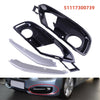 BMW 3 Series 4Pcs ABS Front Bumper Fog Light Grille Cover Trim (2012-2019)
