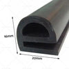 Fridge Heavy Duty D Shape Rubber Door Gasket Seal (16 x 20mm)