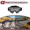 Set Motorcycle Riding Goggles Grey Lens White Black Frame PC Cycling Sunglasses