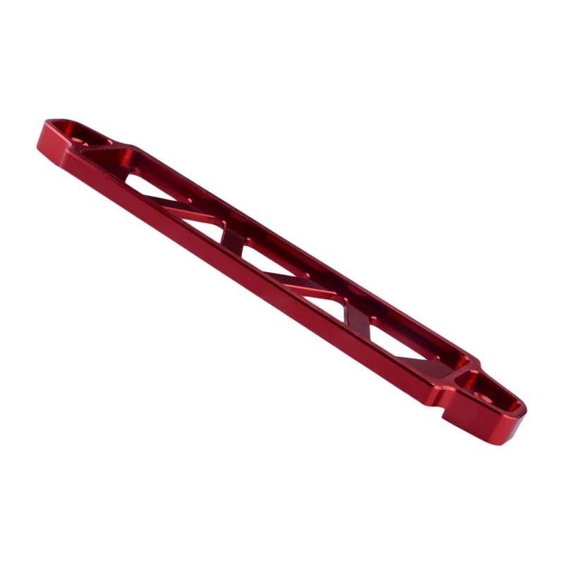 Universal Fit Red Aluminum Car Battery Holder Mount Kit with J-Hooks