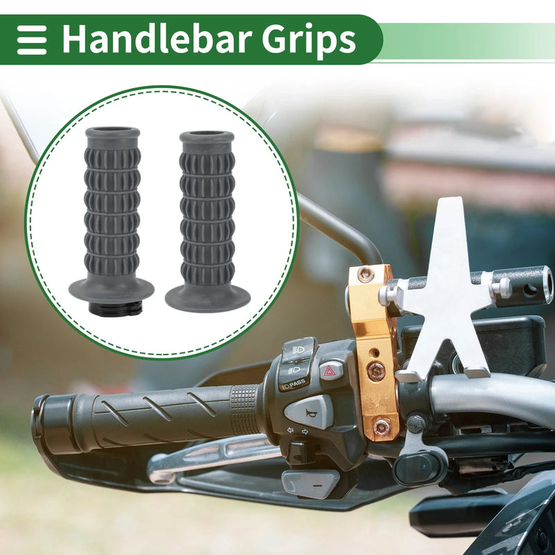 25mm Motorcycle Hand Grips Cover Kit Dark Gray Scale Pattern