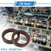 Oil Seal Seal Ring Rotary Shaft Seal FKM Rubber 25x32x7mm Brown 2 Pcs