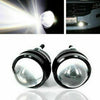 2 x LED White Fish Eye Car DRL 15W Projector Lens Fog Lamps Daytime Running Light