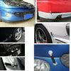 2 x Silver Universal Car Front Bumper Lip Splitter Rod