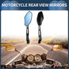 Suzuki GSXR 600 750 1000 Set Motorcycle Rear View Mirrors Black Aluminum