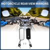 Motorcycles M8/M10 Side Rear View Mirrors Black Aluminum Alloy