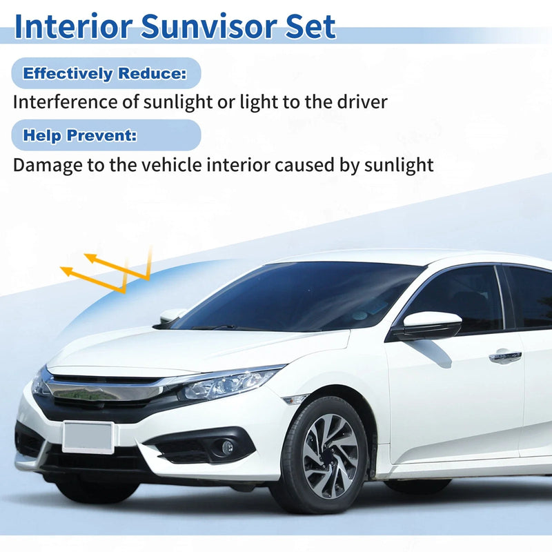 Honda Civic (1996-2000) Black  No.83230-S01-A32ZC Left & Right Sun Visors