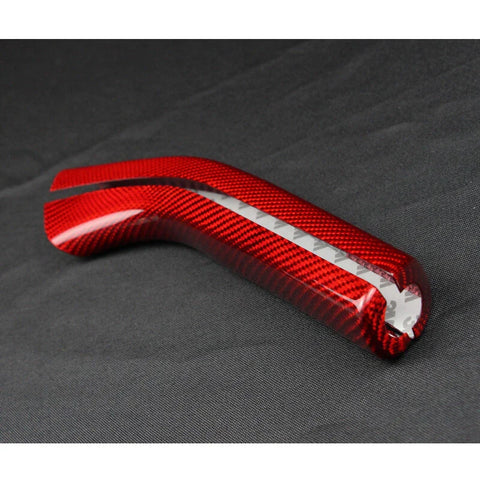 For 2010-2015 Camaro Red Carbon Fiber Parking Brake HandBrake Grip Cover Trim