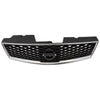 Grille For 2009-2012 Nissan Sentra Chrome Shell w/ Gray