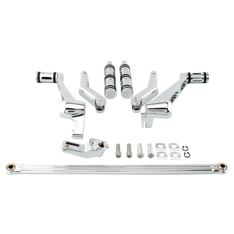 Harley V-Rod Muscle Chrome Aluminum Footrest Pedal Bracket Set (2002-2017)