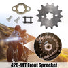 Dirt Bike Mini Bike Set 420 14T 17mm Motorcycle Front Engine Sprocket