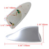 Top Quality Universal Car Shark Fin Antenna Cover Ebony Silver 1 x Piece