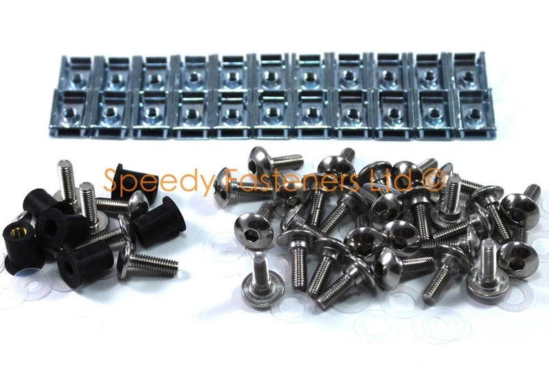Aprilia RS250 Stainless Fairing Screen Bolt Kit Shoulder Bolts (1998–2004)