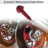 Motorcycle 0.63" Aluminum Alloy Plastic Motorcycle Slider Frame 1 Pcs Red