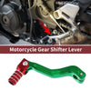 Kayo T2 Green Red Silver Tone Folding Motorcycle Gear Shifter Lever 1 Pc