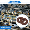 Oil Seal 40x80x10mm Seal Ring Rotary Shaft FKM Brown 2 Pcs