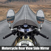 Motorcycle Universal Silver 2 x Pair Rearview Side Mirror 10mm Screw Thread