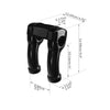Harley Breakout FXBR FXBRS 4" Handlebar 1.25" Bar Riser Clamp (18-25)
