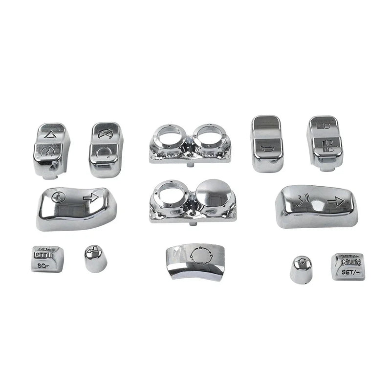 Harley Road Electra Hand Control Switch Housing Button Cap Chrome (2009-2023)