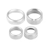 Chevy Silverado & GMC Sierra 8 x Silver Tone AC Radio Switch Knob Covers