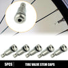 Make Model 5 x Wheel Valves Aluminum Alloy Car Tyre Valve Silver Tone