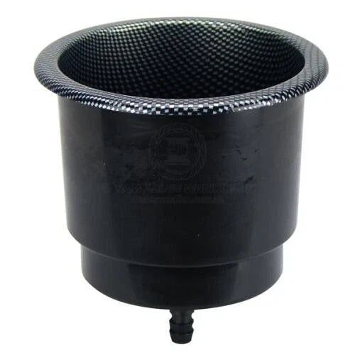 Boat, Caravan, RV Drink Holder - Plastic Faux Carbon Print Stepped Base