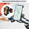 Motorcycle Handlebar Mount Black Orange Phone Mount Holder 4.7-7.2