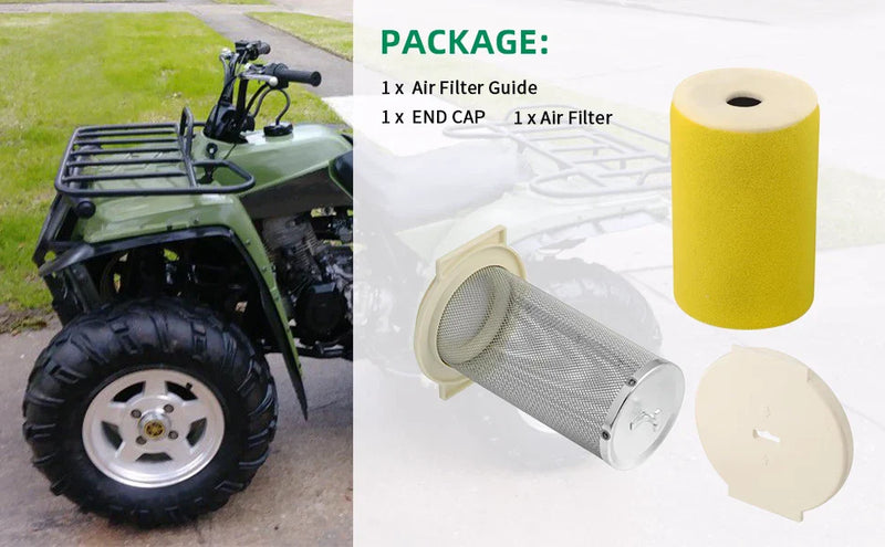 Yamaha Big Bear 350 Air Filter & Guide & End Cap (1987–1999)