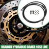 Motorcycle Braided Hydraulic Brake Line Oil Hose 150cm