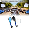 M8 / M10 Rear View Mirrors Black Blue Aluminum Alloy 1 set