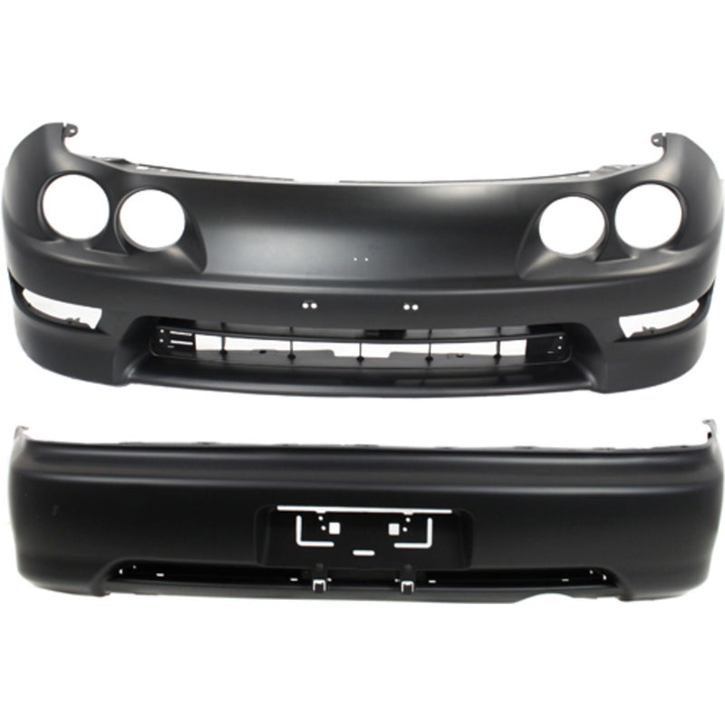 Front & Rear Bumper Cover Set For 1998-2001 Acura Integra