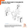 Holden Colorado Trailblazer Engine Oil Cooler Gasket Pipe (2012-2022)