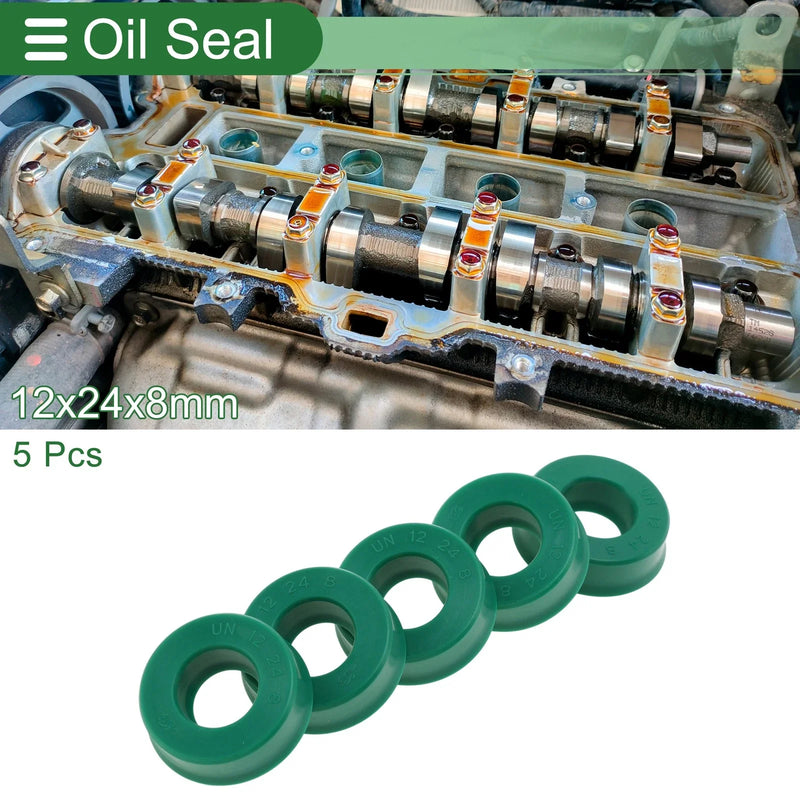 Make Model Oil Seal 12x24x8mm TPU Seal Ring Rotary Shaft High Pressure Green