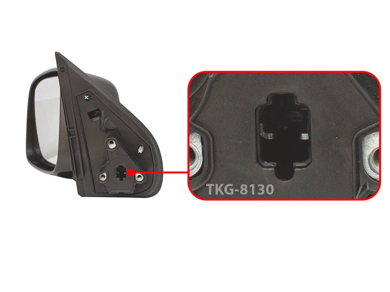 Isuzu D-Max LH Manual Mirror Unpainted (2003-2011)