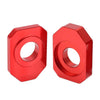 HONDA CRF 300L Rally Red CNC Rear Axle Blocks Chain Adjusters (2021-2023)