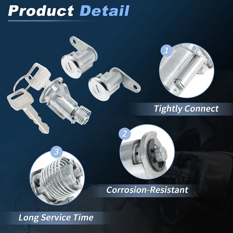 Ford Thunderbird, Lincoln Door & Trunk Lock Cylinders Kit (1970-1986)