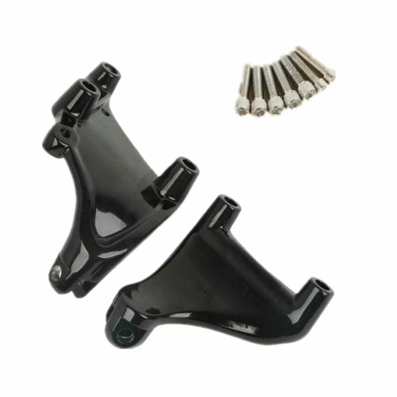Harley Sportster 883 1200 Roadster Black Rear Footpeg Mounts (14-20)