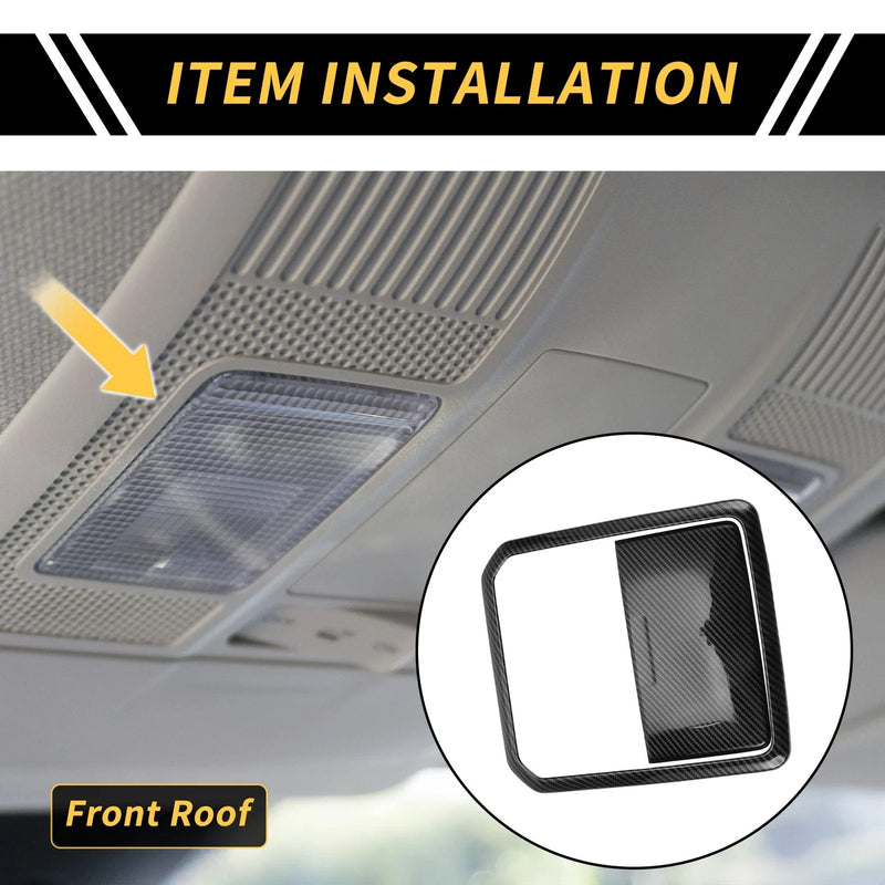 Toyota Tundra Carbon Fiber Roof Reading Light Cover Trim (2022-2024)
