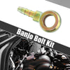 Motorcycle Iron Bronze Tone M10x1 Banjo Bolt with Copper Washer