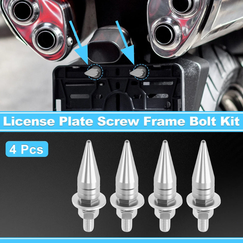 Universal Motorcycle 4 x 5.4 cm License Plate Screw Covers